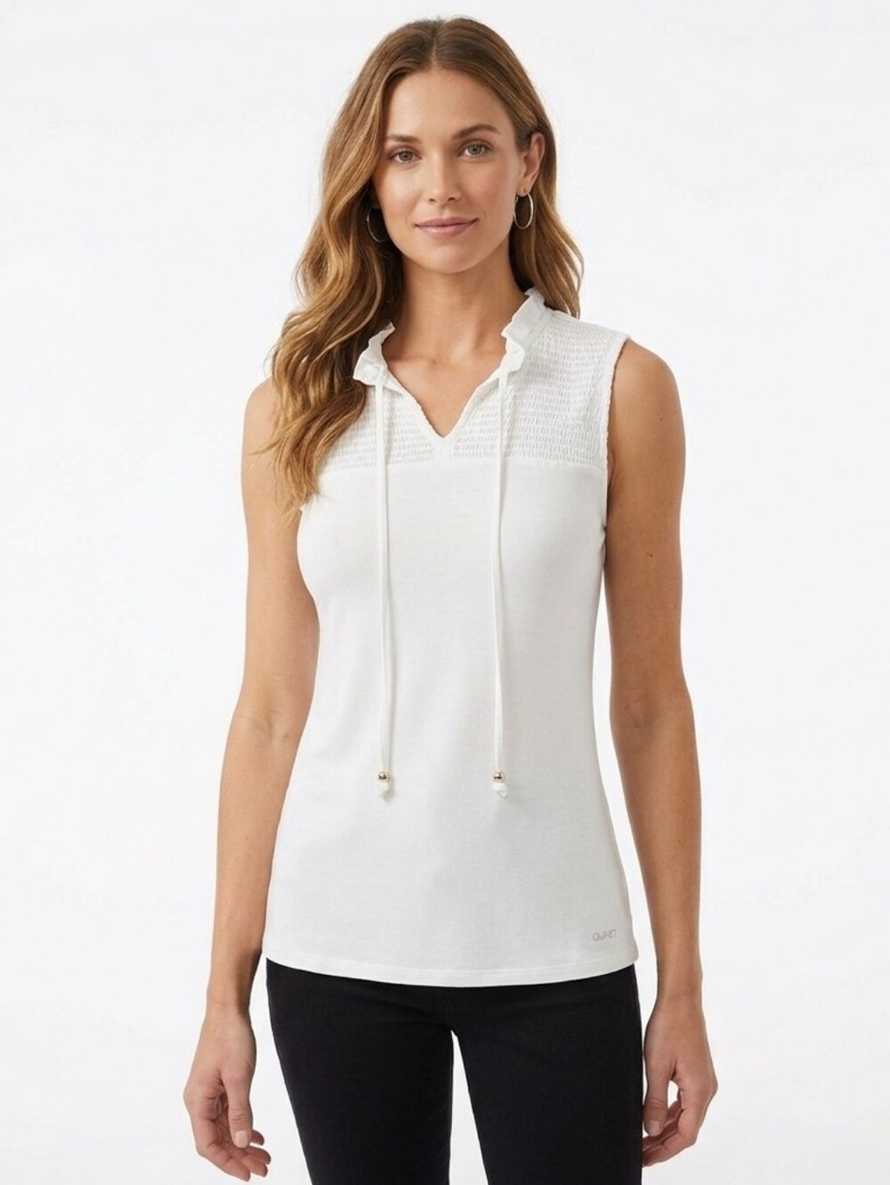 NWT SNOWFLAKE NEW YORK sleeveless White Top Size XL